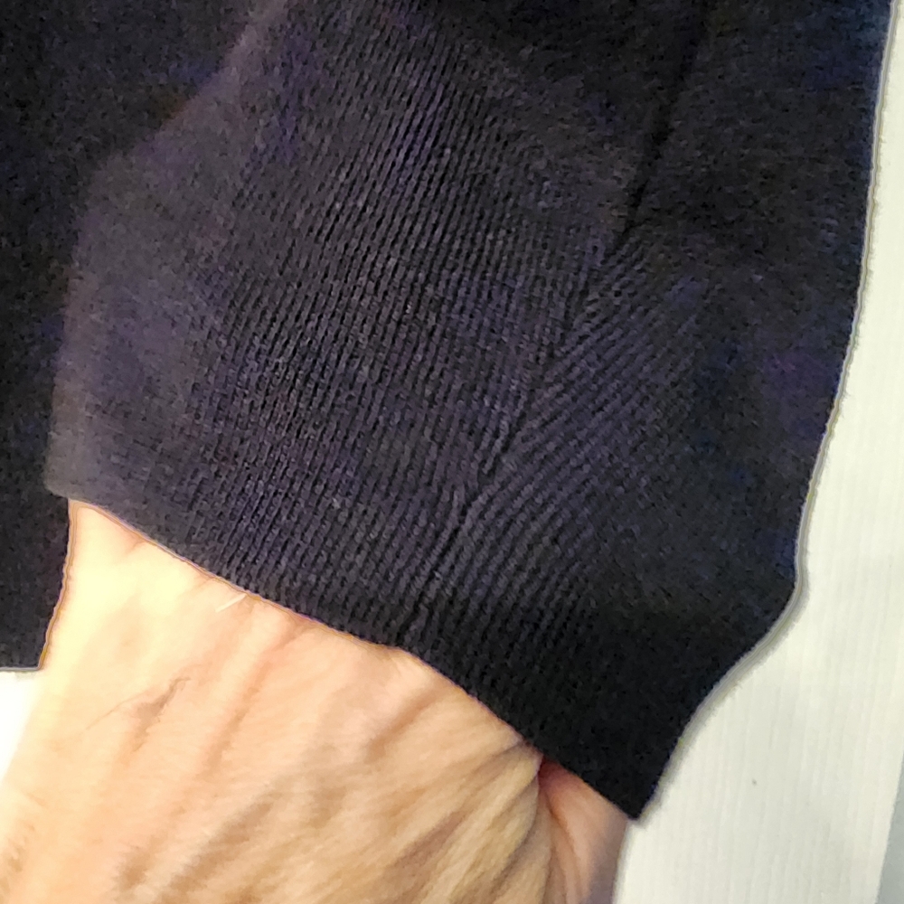 EILEEN FISHER Button Front Cardigan In Black Size O/S (MED) - Picture 8 of 10